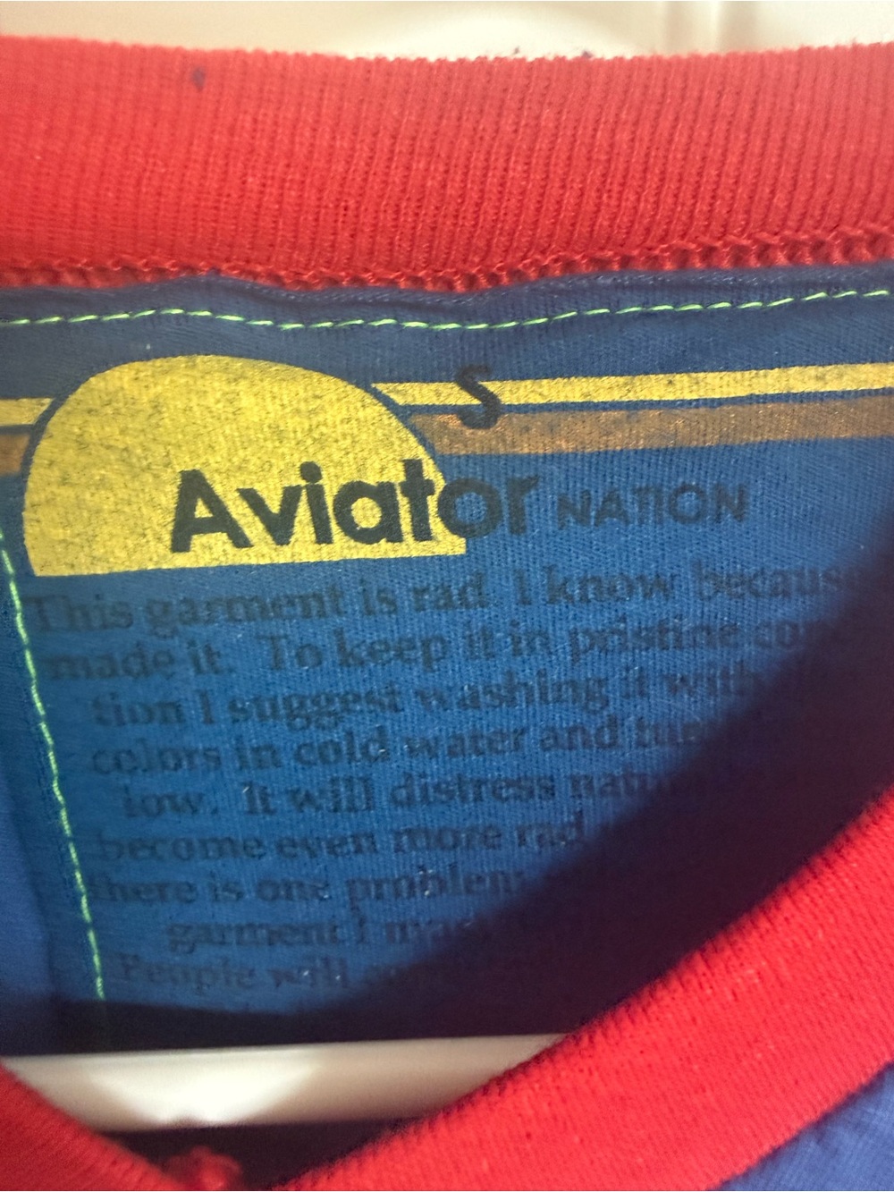 Aviator Nation USA Graphic V‑Neck Tee- NWT Small - Picture 3 of 5